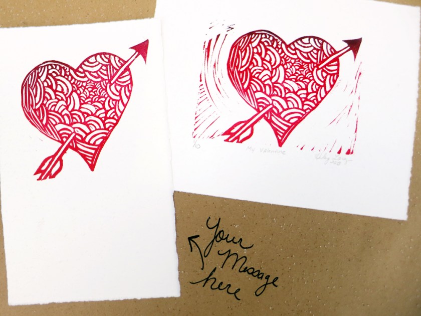 BeMine Print along side Write in Valentine Print 