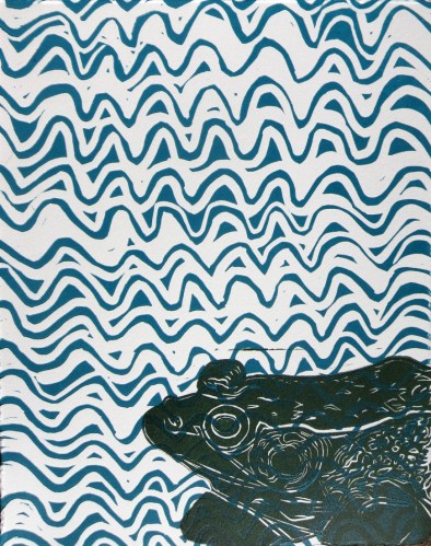 10" x 8" underwater frog