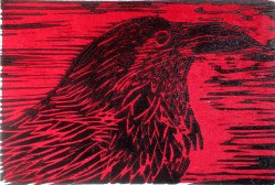 Raven Woodcut