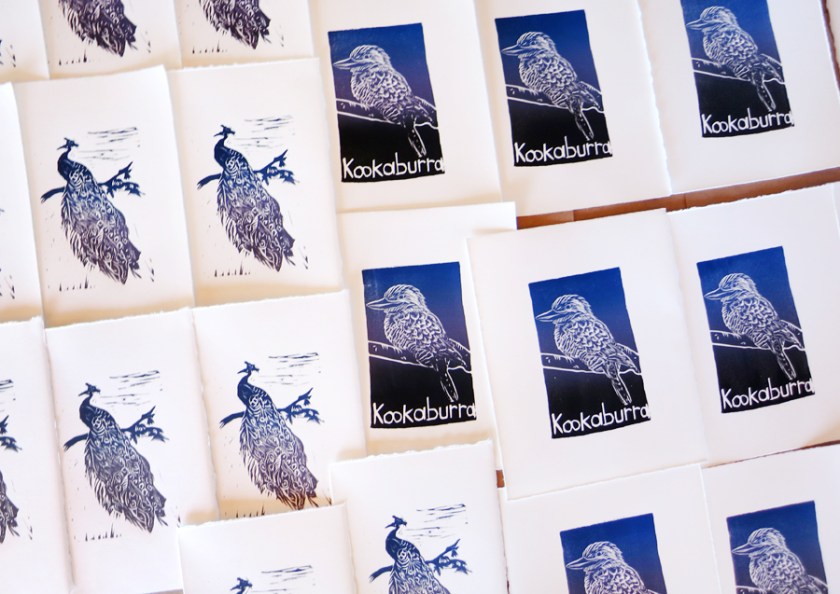 Table of Peaocks and Kookaburra's