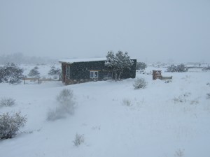 Printshop in snowstorm