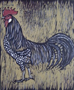 Blue Andalusian finished print