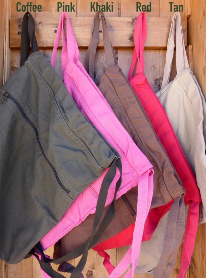 Cinch Bags, Coffee, Pink, Khaki, Red and Tan