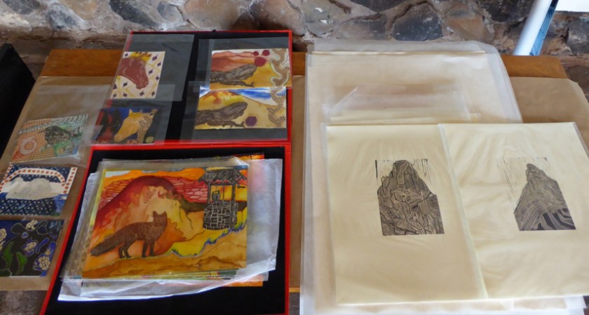 Watercolor collage by Hilary Lorenz