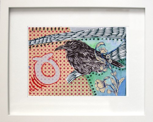 A beautiful example of the artwork framed in white